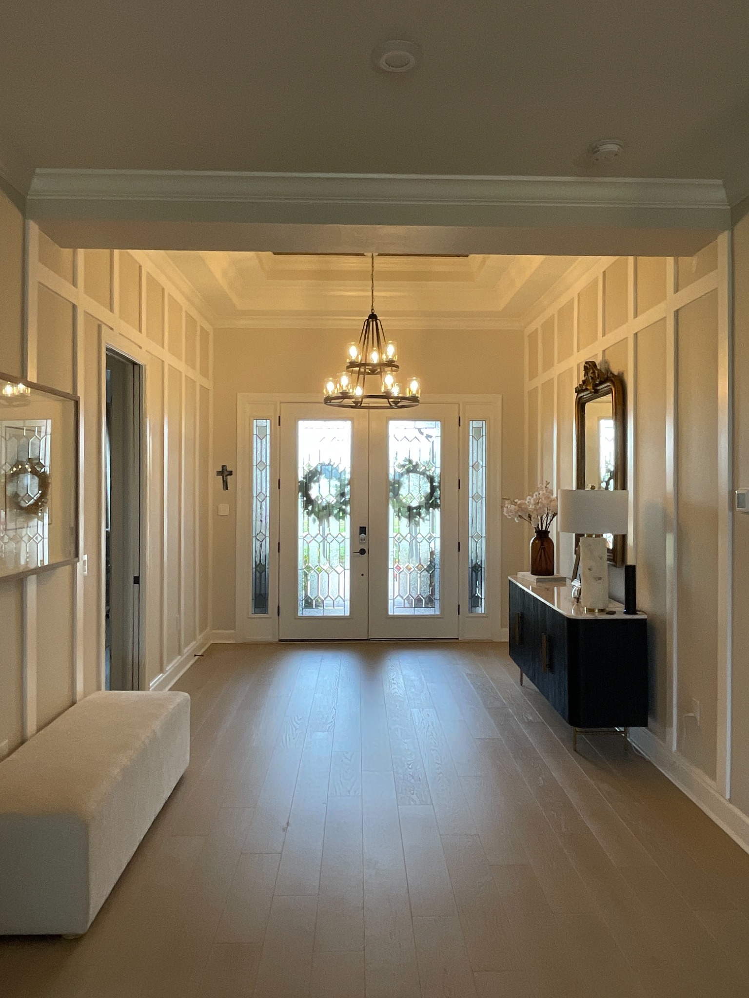 Entry finished paneling