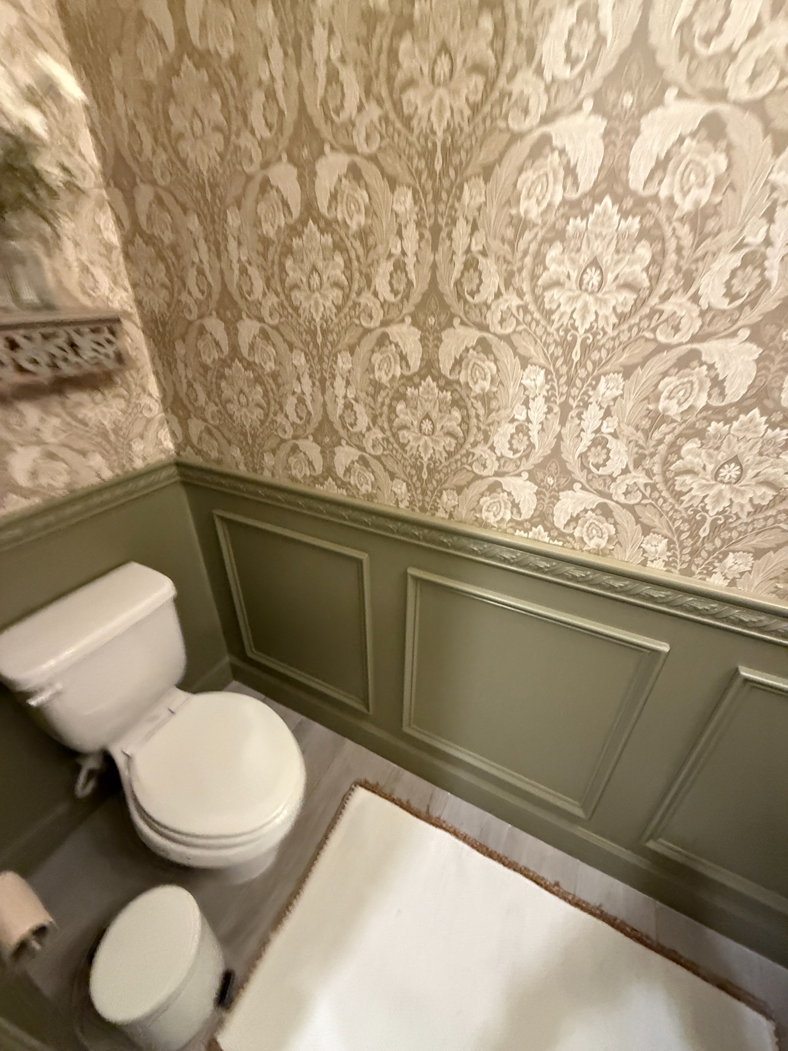 Powder room finish detail